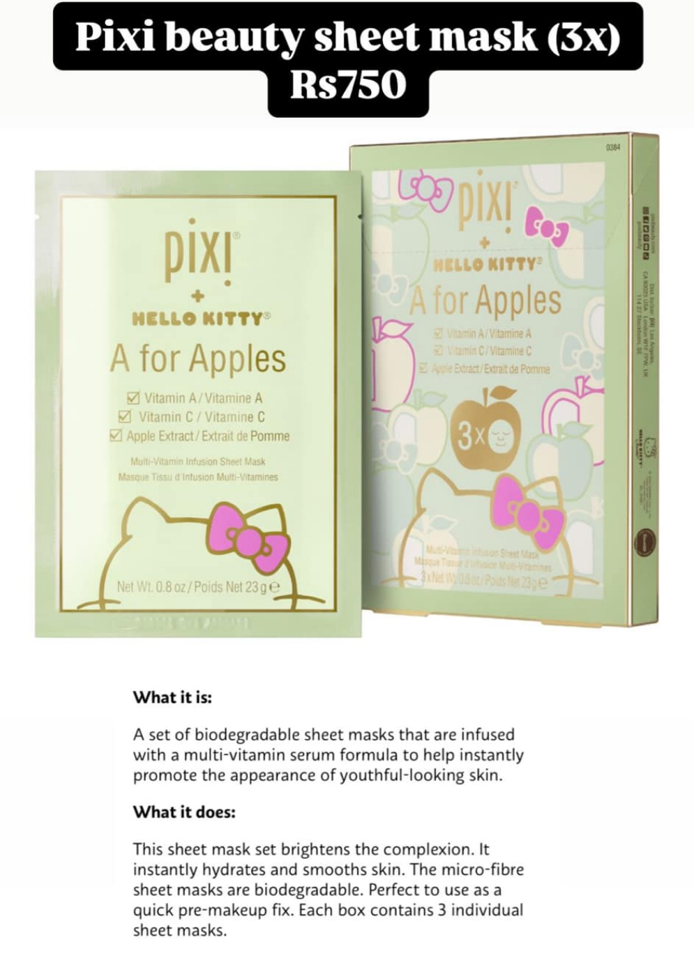 Pixi - Beauty Sheet Mask (3x)