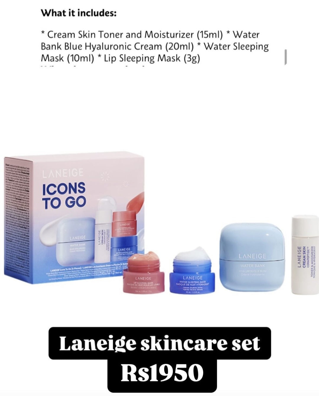 Laneige (ICONS TO GO) Skincare Set